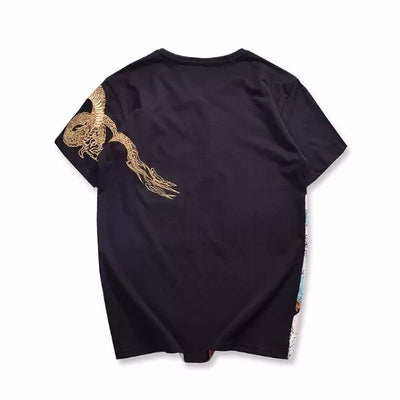 Camiseta Bordada Suelta Estilo Chino - Comodidad Casual Premium - Image 9