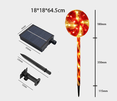 Luz Navideña Solar en Forma de Caramelo - LED Impermeable para Exterior - Image 6