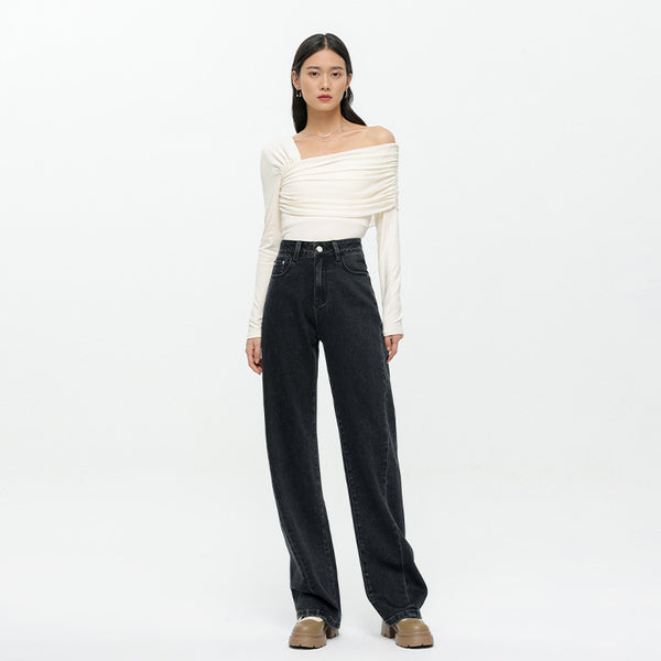 Jeans Bicolor Negro y Gris para Mujer - Estilo Versátil
