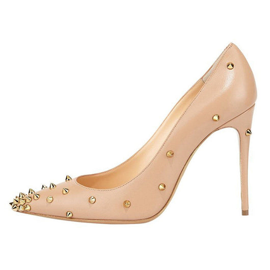Zapatos de Tacón Alto Stiletto Punta Fina con Remaches para Mujer - Image 3