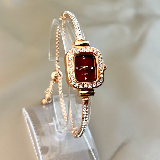 Reloj de Diamantes Cuadrado para Mujer de Moda - Image 30