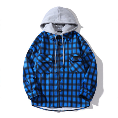 Camisa Casual de Franela a Cuadros Estilo Hong Kong con Forro Térmico - Image 18