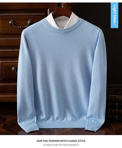 Suéter Holgado de Cuello Redondo para Hombre - Manga Larga Casual y Profesional - Image 29