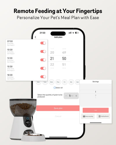 Comedero Automático para Gatos con Cámara 1080P, Visión Nocturna y WiFi 5G - Image 3