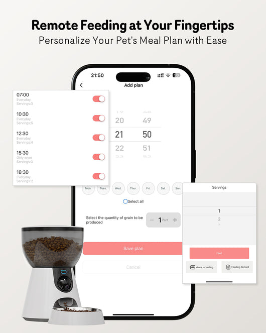 Comedero Automático para Gatos con Cámara 1080P, Visión Nocturna y WiFi 5G - Image 3