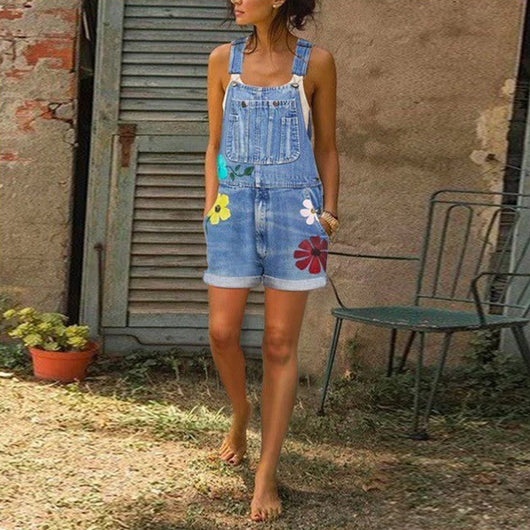 Overol Estampado Slim Fit para Mujer - Shorts de Moda - Image 2