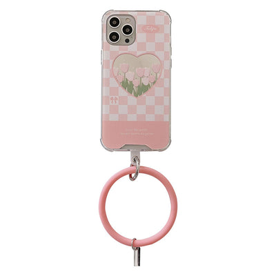 Funda Espejo Floral con Pulsera para iPhone 13 - Image 13