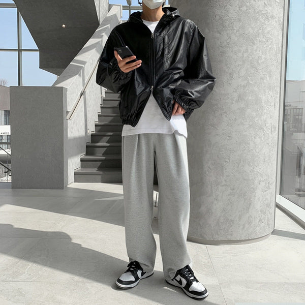 Chaqueta Deportiva Suelta con Capucha - Manga Larga Moderna para Hombre