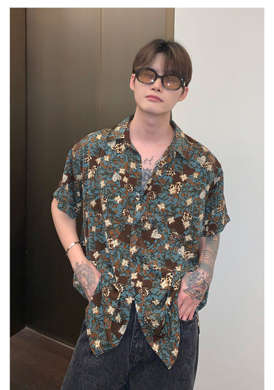 Camisa Suelta de Manga Larga con Solapa para Hombre - Image 9