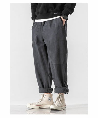 Pantalones Casuales Holgados con Detalles de Patchwork para Hombre - Image 22