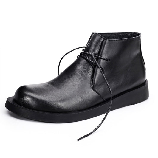 Botas Martin de Cuero para Hombre con Suela Gruesa y Caña Media - Image 4