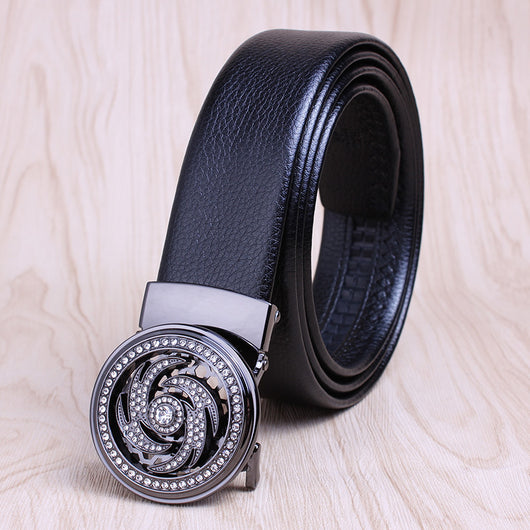 Cinturón de Cuero para Hombre con Hebilla Automática The Time Goes By - Image 6