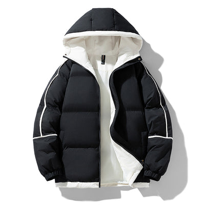 Abrigo Acolchado Holgado con Capucha - Algodón Casual para Hombre - Image 6