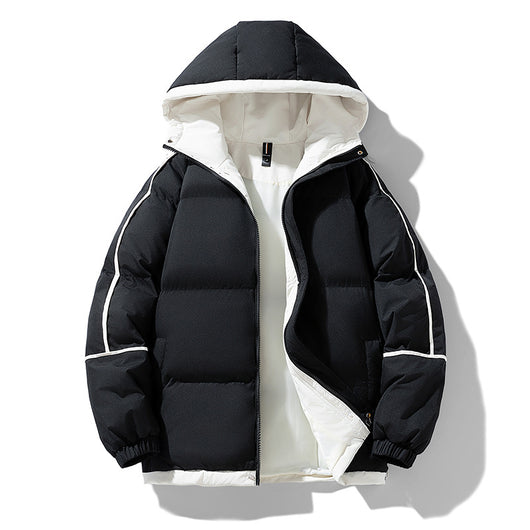 Abrigo Acolchado Holgado con Capucha - Algodón Casual para Hombre - Image 6