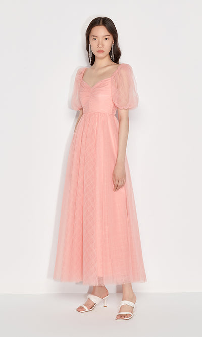 Vestido Cuadros con Mangas Voluminosas y Cuello Clásico - Image 19