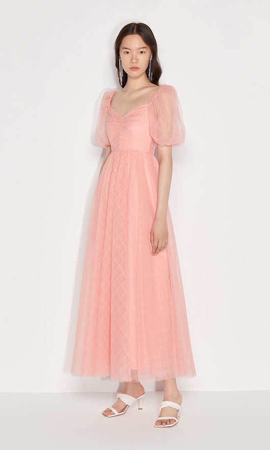 Vestido Cuadros con Mangas Voluminosas y Cuello Clásico - Image 19