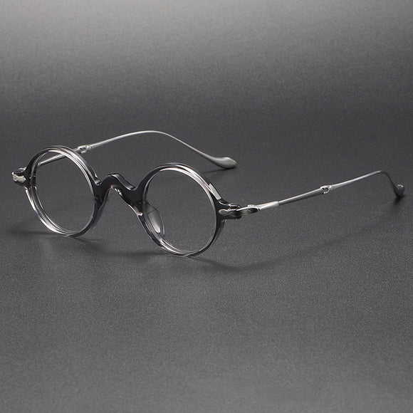 Gafas Retro de Titanio Puro para Rostros Pequeños con Opción de Lentes Graduadas