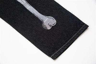 Jeans Negros con Bordado de Calavera para Hombre - Image 16