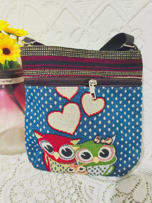 Bolso Bandolera Bordado Étnico con Elefante y Mariposa Estilo Chino - Image 37
