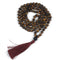 Collar Largo de Ojo de Tigre con Borla - Estilo Minimalista