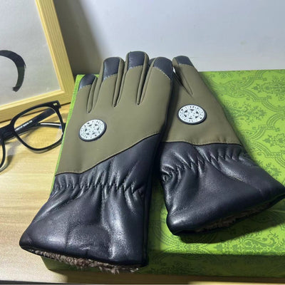 Guantes de Invierno Cálidos Tejidos con Dedos Abiertos y Pantalla Táctil Resistente al Viento