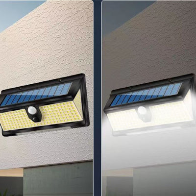 Lámpara Solar de Pared con Sensor de Movimiento y Luz Roja Azul de Advertencia - Image 2