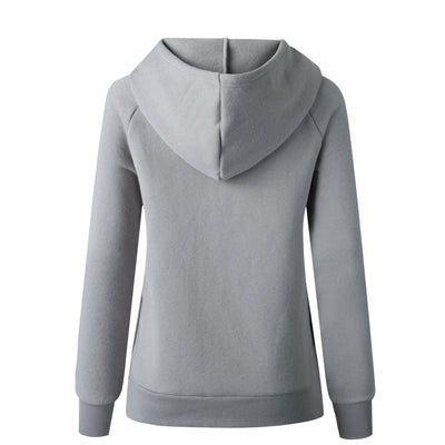 Sudadera con Capucha Casual de Color Liso para Mujer - Image 20