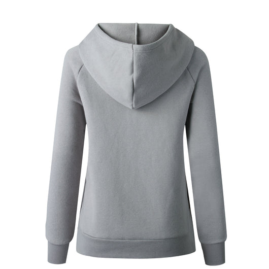 Sudadera con Capucha Casual de Color Liso para Mujer - Image 20
