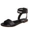 Sandalias de Pez Boca Abierta con Doble Hebilla y Strass