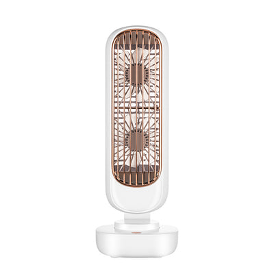 Ventilador Torre Portátil Recargable USB - Doble Aspa Vertical Compacto - Image 9