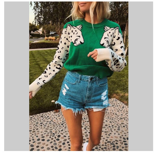 Suéter con Patrón Leopardo en Mangas - Image 11