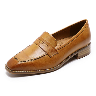 Zapatos Planos de Cuero Estilo Retro Inglés - Image 4