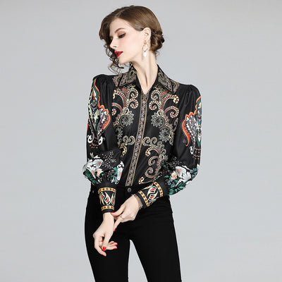 Blusa Estampada de Manga Larga para Mujer - Image 6