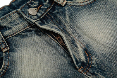 Pantalones Denim Tie-dye Punk Cintura Media - Image 11