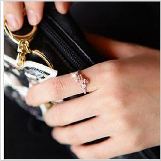 Anillo Ajustable con Hilo de Nota y Detalles de Strass - Image 6