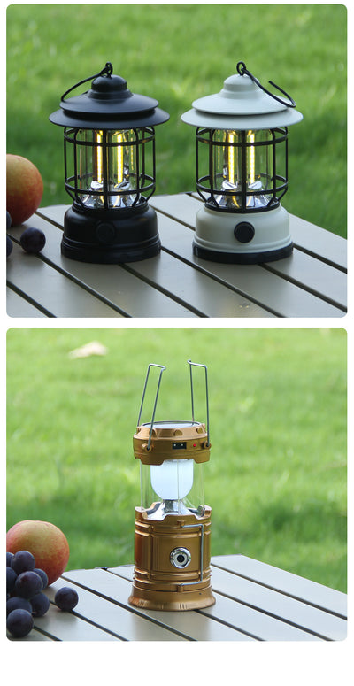 Lámpara Retro Recargable para Camping - Linterna Portátil con Luz Ambiental - Image 9