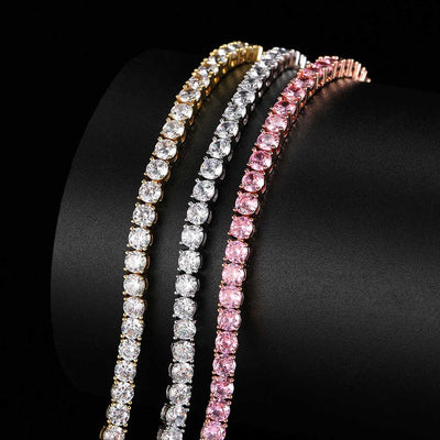 Pulsera Tobillera de Circones Tennis 4mm - Diseño Minimalista y Ajustable - Image 5