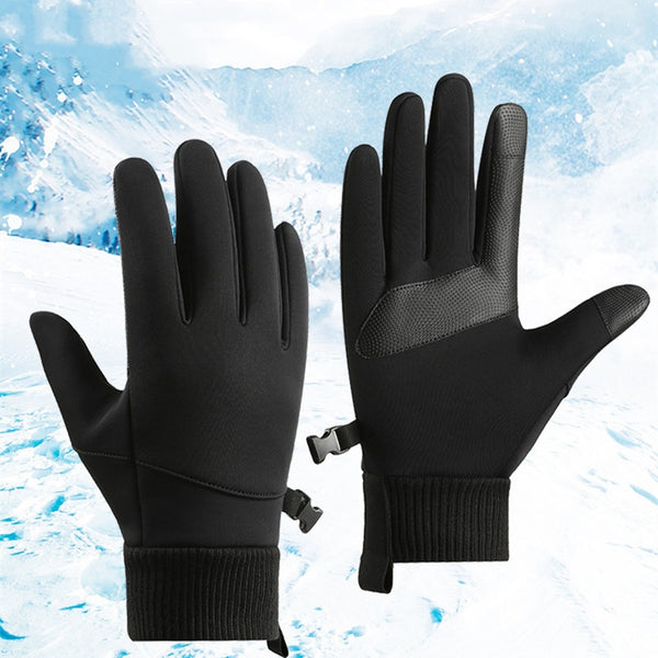 Guantes de Ciclismo Térmicos Acolchados Resistentes al Viento para Hombre