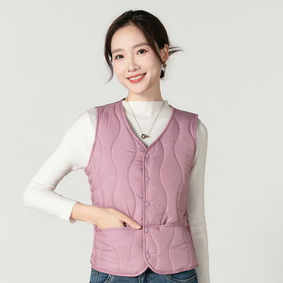 Chaleco Acolchado Térmico Ajustado para Mujer con Forro Polar - Image 4