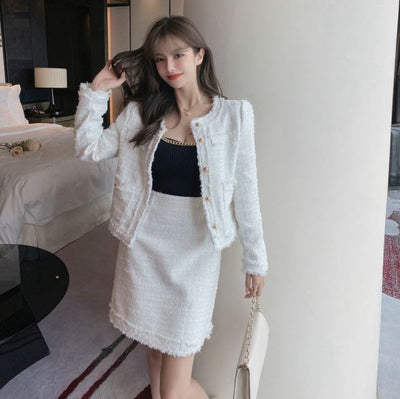 Chaqueta Larga con Falda Corta Cintura Alta para Mujer - Image 8