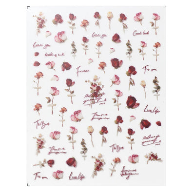 Adhesivos de Uñas con Flores de Rosa Deshidratadas - Image 3