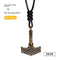 Carved Plateado Inlaid Copper Vintage Plateado Necklace Pendant Wax Rope