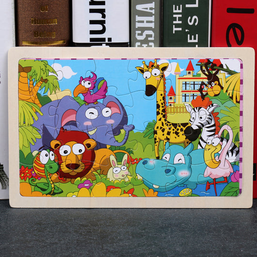 Rompecabezas de Madera Infantil 24 Piezas con Dibujos Animados - Image 29