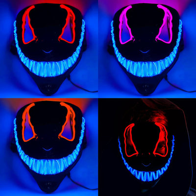 Máscara LED Luminosa de Horror para Fiestas de Baile Halloween - Image 20