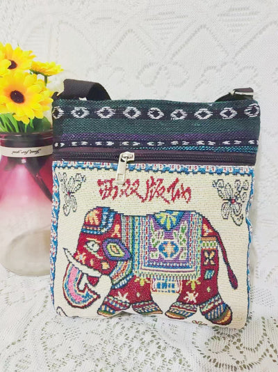 Bolso Bandolera Bordado Étnico con Elefante y Mariposa Estilo Chino - Image 52