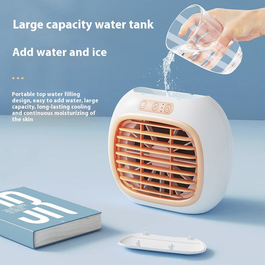 Ventilador Aire Acondicionado Portátil con Spray Refrescante