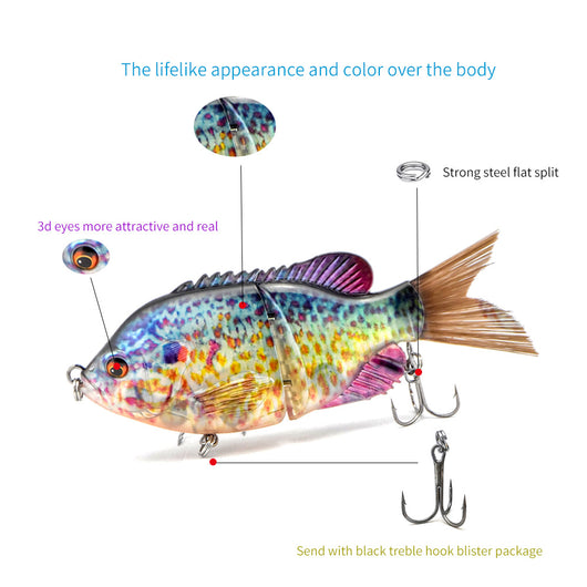 Cebo Artificial Transparente Luya Sunfish - Simulación Realista para Pesca - Image 13