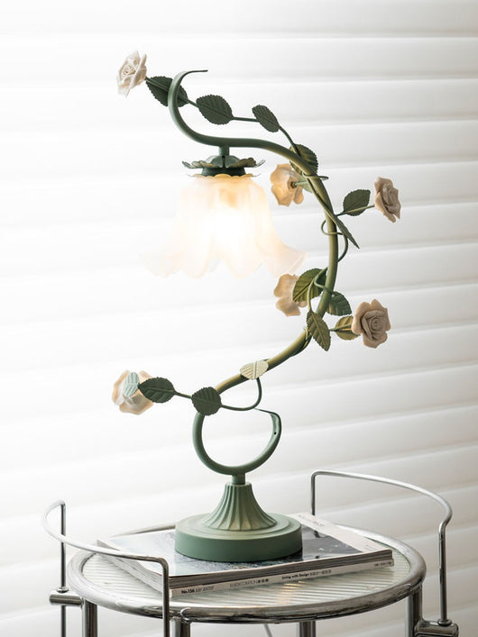 Lámpara de Mesita Retro con Flores Idílicas para Dormitorio - Image 27