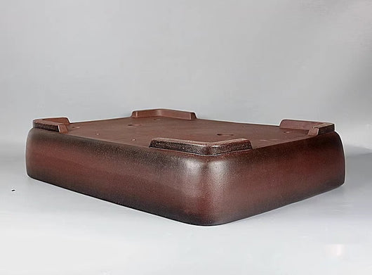 Maceta Artesanal Rectangular de Barro Púrpura Antiguo - Image 13
