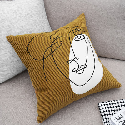 Cojín Decorativo Nórdico en Pana con Bordado Artesanal - Image 8